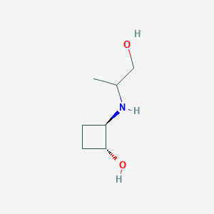 B1492754 trans-2-[(1-Hydroxypropan-2-yl)amino]cyclobutan-1-ol CAS No. 2155996-76-0