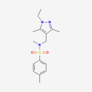 N-[(1-ethyl-3,5-dimethyl-1H-pyrazol-4-yl)methyl]-N,4-dimethylbenzenesulfonamide