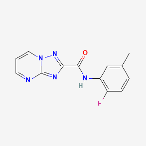 molecular formula C13H10FN5O B14927555 N-(2-fluoro-5-methylphenyl)[1,2,4]triazolo[1,5-a]pyrimidine-2-carboxamide 