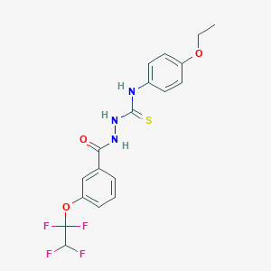 N-(4-ethoxyphenyl)-2-{[3-(1,1,2,2-tetrafluoroethoxy)phenyl]carbonyl}hydrazinecarbothioamide