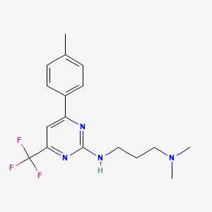 molecular formula C17H21F3N4 B14927570 N,N-dimethyl-N'-[4-(4-methylphenyl)-6-(trifluoromethyl)pyrimidin-2-yl]propane-1,3-diamine 