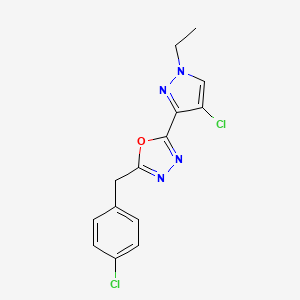 2-(4-chlorobenzyl)-5-(4-chloro-1-ethyl-1H-pyrazol-3-yl)-1,3,4-oxadiazole