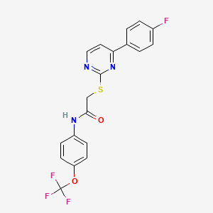 molecular formula C19H13F4N3O2S B14927582 2-{[4-(4-fluorophenyl)pyrimidin-2-yl]sulfanyl}-N-[4-(trifluoromethoxy)phenyl]acetamide 