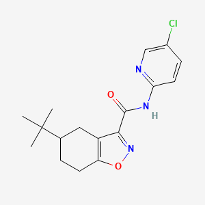 molecular formula C17H20ClN3O2 B14927585 5-tert-butyl-N-(5-chloropyridin-2-yl)-4,5,6,7-tetrahydro-1,2-benzoxazole-3-carboxamide 