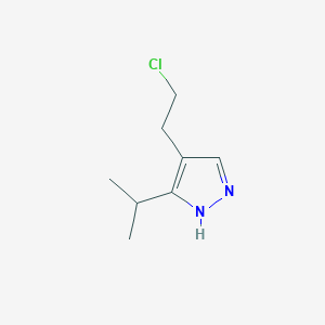 molecular formula C8H13ClN2 B1492759 4-(2-氯乙基)-3-异丙基-1H-吡唑 CAS No. 2092067-27-9