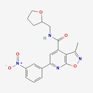 3-methyl-6-(3-nitrophenyl)-N-(tetrahydrofuran-2-ylmethyl)[1,2]oxazolo[5,4-b]pyridine-4-carboxamide