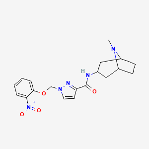 molecular formula C19H23N5O4 B14927624 N-(8-methyl-8-azabicyclo[3.2.1]oct-3-yl)-1-[(2-nitrophenoxy)methyl]-1H-pyrazole-3-carboxamide 