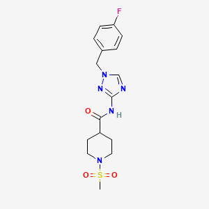 N-[1-(4-fluorobenzyl)-1H-1,2,4-triazol-3-yl]-1-(methylsulfonyl)piperidine-4-carboxamide