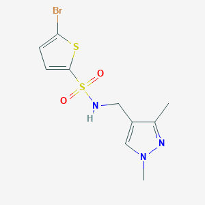 molecular formula C10H12BrN3O2S2 B14927628 5-bromo-N-[(1,3-dimethyl-1H-pyrazol-4-yl)methyl]thiophene-2-sulfonamide 