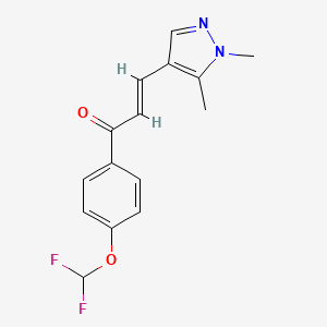 (2E)-1-[4-(difluoromethoxy)phenyl]-3-(1,5-dimethyl-1H-pyrazol-4-yl)prop-2-en-1-one