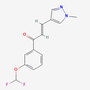 (2E)-1-[3-(difluoromethoxy)phenyl]-3-(1-methyl-1H-pyrazol-4-yl)prop-2-en-1-one