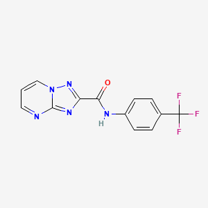 molecular formula C13H8F3N5O B14927682 N-[4-(trifluoromethyl)phenyl][1,2,4]triazolo[1,5-a]pyrimidine-2-carboxamide 