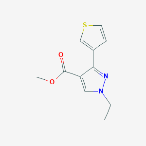 molecular formula C11H12N2O2S B1492769 methyl 1-ethyl-3-(thiophen-3-yl)-1H-pyrazole-4-carboxylate CAS No. 2097971-73-6