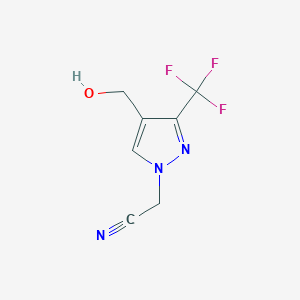 2-(4-(hydroxymethyl)-3-(trifluoromethyl)-1H-pyrazol-1-yl)acetonitrile