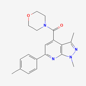 [1,3-dimethyl-6-(4-methylphenyl)-1H-pyrazolo[3,4-b]pyridin-4-yl](morpholin-4-yl)methanone