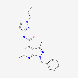 1-benzyl-3,6-dimethyl-N-(1-propyl-1H-pyrazol-3-yl)-1H-pyrazolo[3,4-b]pyridine-4-carboxamide