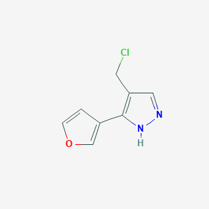 molecular formula C8H7ClN2O B1492772 4-(chloromethyl)-3-(furan-3-yl)-1H-pyrazole CAS No. 2092705-33-2