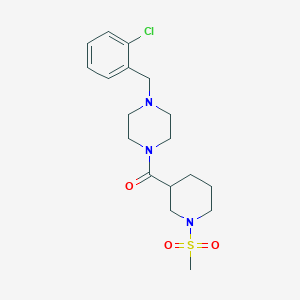 molecular formula C18H26ClN3O3S B14927726 [4-(2-Chlorobenzyl)piperazin-1-yl][1-(methylsulfonyl)piperidin-3-yl]methanone 