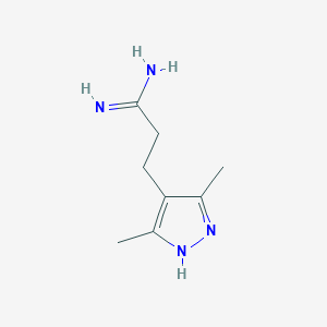 molecular formula C8H14N4 B1492773 3-(3,5-dimethyl-1H-pyrazol-4-yl)propanimidamide CAS No. 2097954-34-0