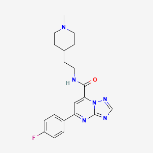 5-(4-fluorophenyl)-N-[2-(1-methylpiperidin-4-yl)ethyl][1,2,4]triazolo[1,5-a]pyrimidine-7-carboxamide