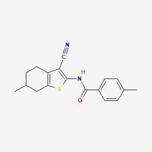 N-(3-cyano-6-methyl-4,5,6,7-tetrahydro-1-benzothiophen-2-yl)-4-methylbenzamide