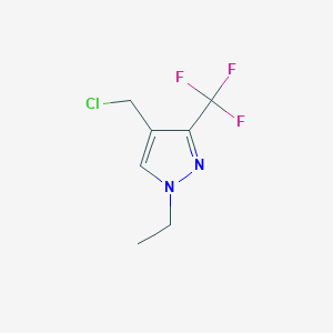 molecular formula C7H8ClF3N2 B1492775 4-(chloromethyl)-1-ethyl-3-(trifluoromethyl)-1H-pyrazole CAS No. 2090583-76-7