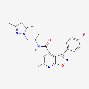 N-[1-(3,5-dimethyl-1H-pyrazol-1-yl)propan-2-yl]-3-(4-fluorophenyl)-6-methyl[1,2]oxazolo[5,4-b]pyridine-4-carboxamide