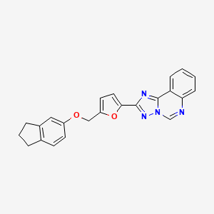 2-{5-[(2,3-dihydro-1H-inden-5-yloxy)methyl]furan-2-yl}[1,2,4]triazolo[1,5-c]quinazoline