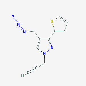 molecular formula C11H9N5S B1492780 4-(azidomethyl)-1-(prop-2-yn-1-yl)-3-(thiophen-2-yl)-1H-pyrazole CAS No. 2098015-04-2