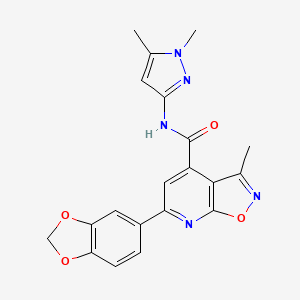 6-(1,3-benzodioxol-5-yl)-N-(1,5-dimethyl-1H-pyrazol-3-yl)-3-methyl[1,2]oxazolo[5,4-b]pyridine-4-carboxamide