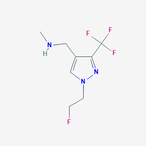 molecular formula C8H11F4N3 B1492781 1-(1-(2-氟乙基)-3-(三氟甲基)-1H-吡唑-4-基)-N-甲基甲胺 CAS No. 2098143-94-1
