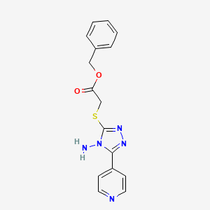 molecular formula C16H15N5O2S B14927823 benzyl {[4-amino-5-(pyridin-4-yl)-4H-1,2,4-triazol-3-yl]sulfanyl}acetate 