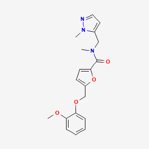 molecular formula C19H21N3O4 B14927834 5-[(2-methoxyphenoxy)methyl]-N-methyl-N-[(1-methyl-1H-pyrazol-5-yl)methyl]furan-2-carboxamide 