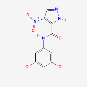 molecular formula C12H12N4O5 B14927837 N-(3,5-dimethoxyphenyl)-4-nitro-1H-pyrazole-3-carboxamide 