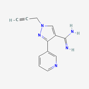 molecular formula C12H11N5 B1492784 1-(prop-2-yn-1-yl)-3-(pyridin-3-yl)-1H-pyrazole-4-carboximidamide CAS No. 2098137-88-1