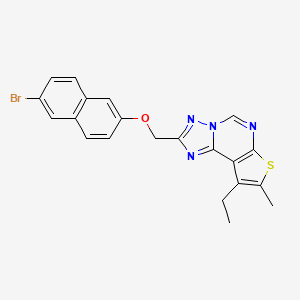 2-{[(6-Bromo-2-naphthyl)oxy]methyl}-9-ethyl-8-methylthieno[3,2-E][1,2,4]triazolo[1,5-C]pyrimidine