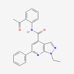 N-(2-acetylphenyl)-1-ethyl-6-phenyl-1H-pyrazolo[3,4-b]pyridine-4-carboxamide