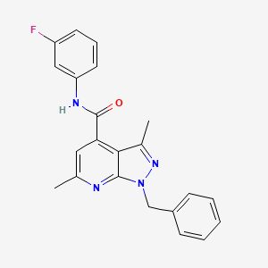 1-benzyl-N-(3-fluorophenyl)-3,6-dimethyl-1H-pyrazolo[3,4-b]pyridine-4-carboxamide