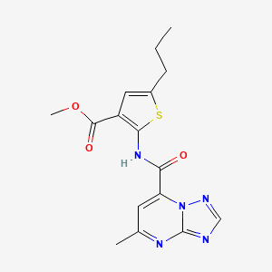 Methyl 2-{[(5-methyl[1,2,4]triazolo[1,5-a]pyrimidin-7-yl)carbonyl]amino}-5-propylthiophene-3-carboxylate