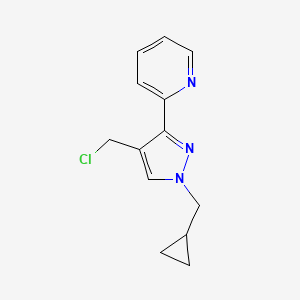 2-(4-(chloromethyl)-1-(cyclopropylmethyl)-1H-pyrazol-3-yl)pyridine