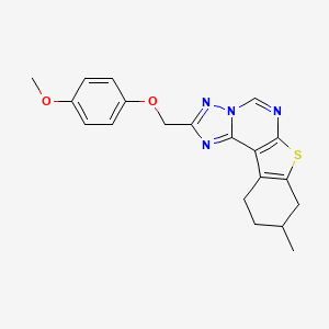 2-[(4-Methoxyphenoxy)methyl]-9-methyl-8,9,10,11-tetrahydro[1]benzothieno[3,2-e][1,2,4]triazolo[1,5-c]pyrimidine