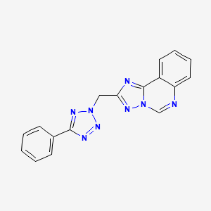 molecular formula C17H12N8 B14927912 2-[(5-phenyl-2H-tetrazol-2-yl)methyl][1,2,4]triazolo[1,5-c]quinazoline 