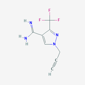 molecular formula C8H7F3N4 B1492792 1-(prop-2-yn-1-yl)-3-(trifluoromethyl)-1H-pyrazole-4-carboximidamide CAS No. 2097971-33-8