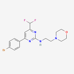 4-(4-bromophenyl)-6-(difluoromethyl)-N-[2-(morpholin-4-yl)ethyl]pyrimidin-2-amine