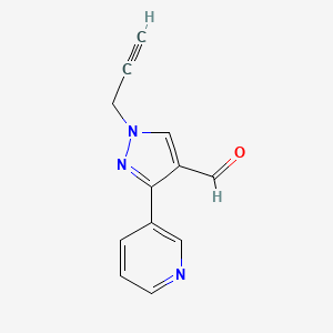 1-(prop-2-yn-1-yl)-3-(pyridin-3-yl)-1H-pyrazole-4-carbaldehyde