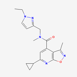 6-cyclopropyl-N-[(1-ethyl-1H-pyrazol-3-yl)methyl]-N,3-dimethyl[1,2]oxazolo[5,4-b]pyridine-4-carboxamide