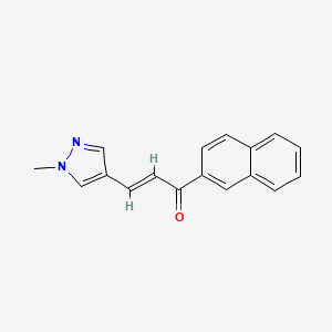 (2E)-3-(1-methyl-1H-pyrazol-4-yl)-1-(naphthalen-2-yl)prop-2-en-1-one