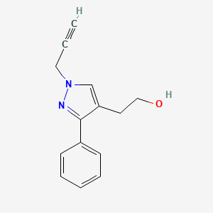 molecular formula C14H14N2O B1492797 2-(3-phenyl-1-(prop-2-yn-1-yl)-1H-pyrazol-4-yl)ethan-1-ol CAS No. 2098015-86-0
