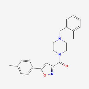 molecular formula C23H25N3O2 B14927974 [4-(2-Methylbenzyl)piperazin-1-yl][5-(4-methylphenyl)-1,2-oxazol-3-yl]methanone 