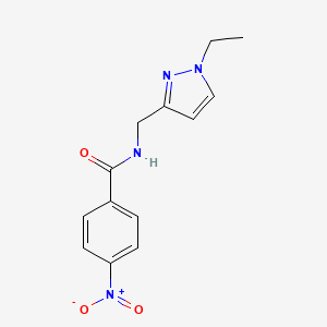 N-[(1-ethyl-1H-pyrazol-3-yl)methyl]-4-nitrobenzamide